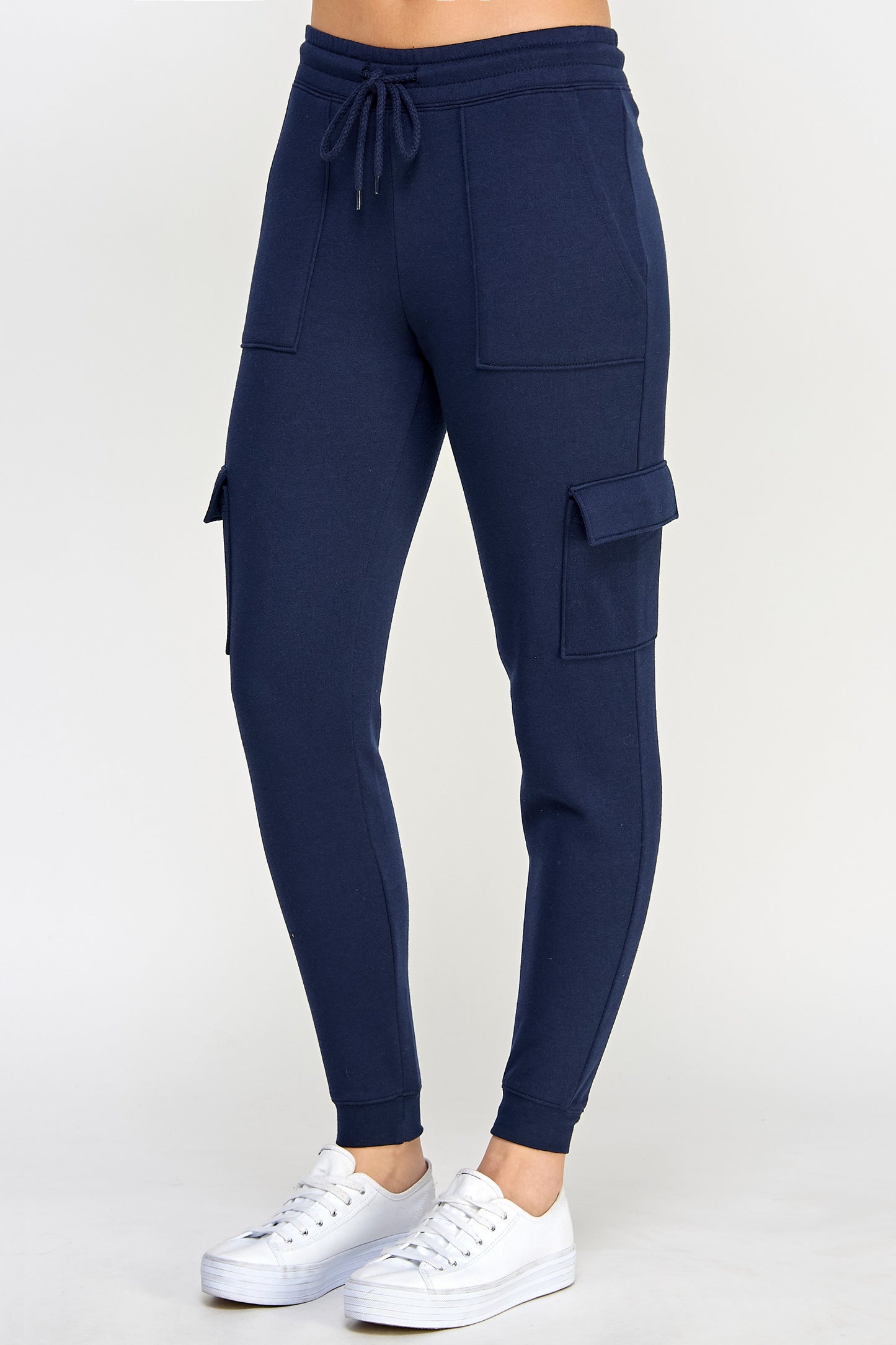 PANTALON DE JOGGING CARGO TAILLE HAUTE EN POLAIRE