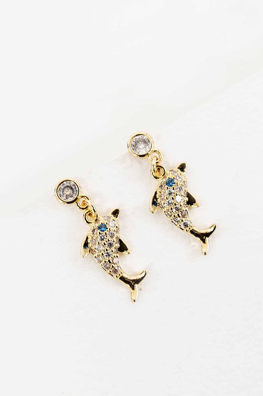 Dolphin Charm Earrings