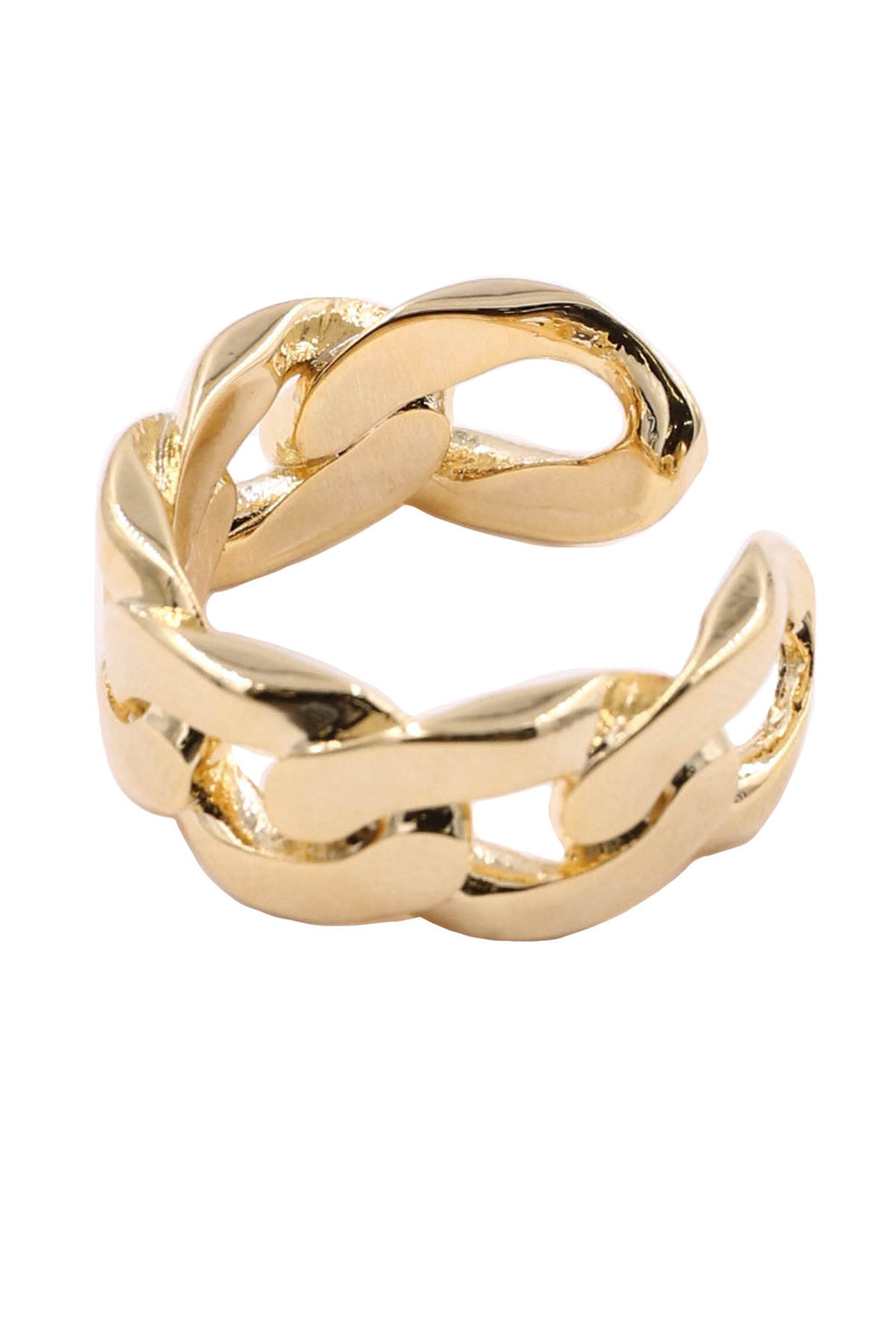 Brass Chain Open Ring