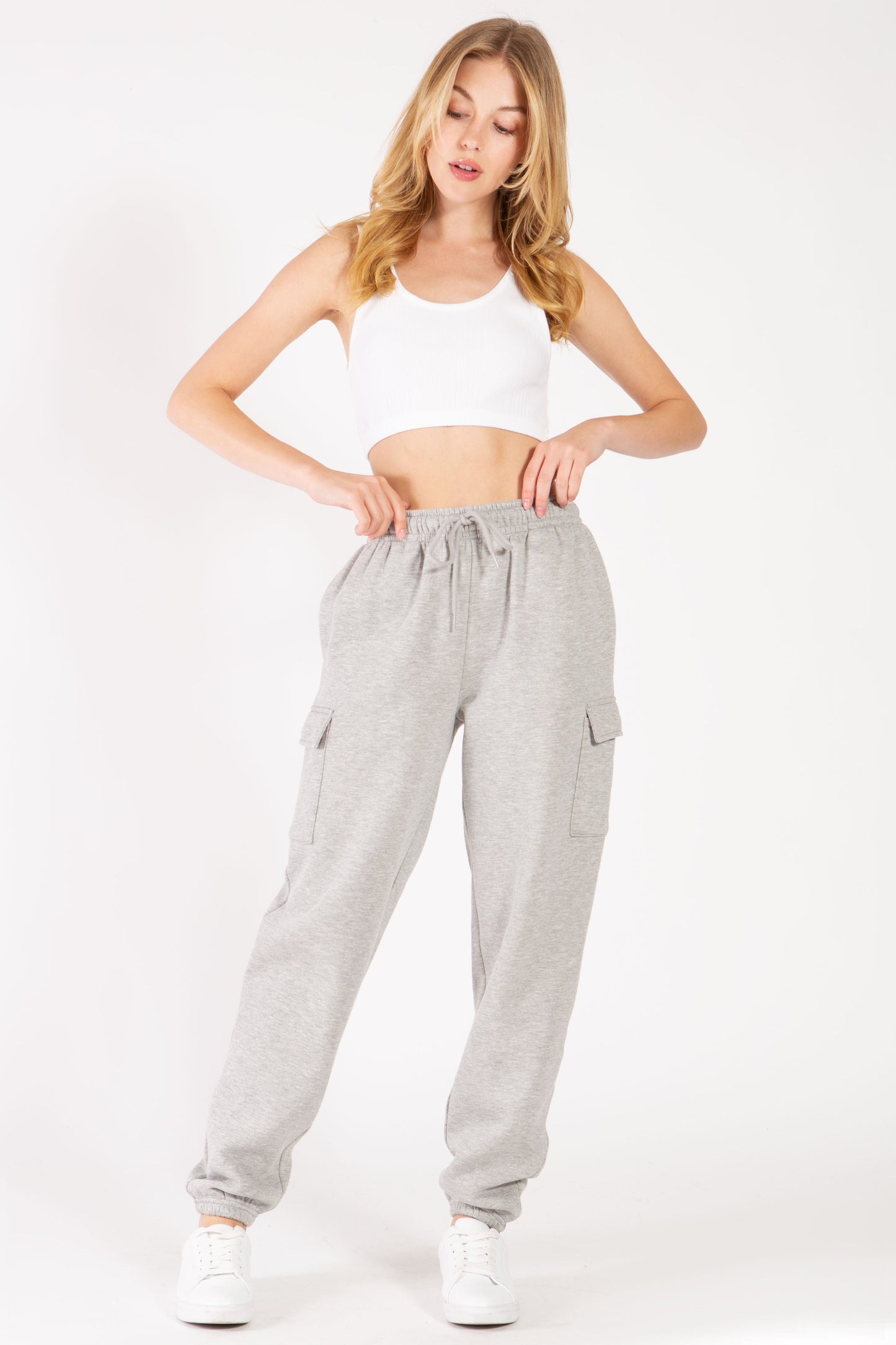 Oversized Fleece Cargo Jogger Sweatpants