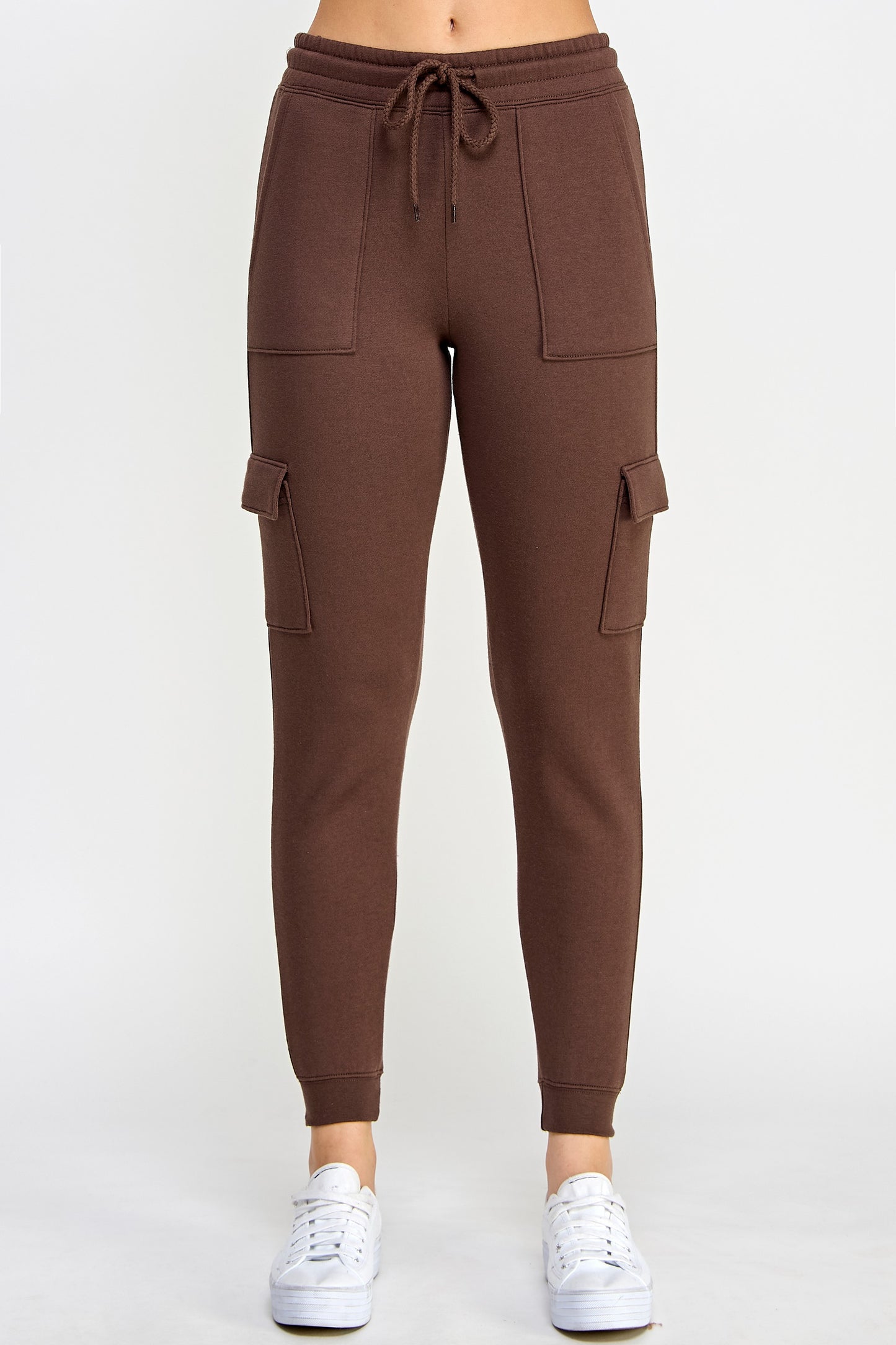 PANTALON DE JOGGING CARGO TAILLE HAUTE EN POLAIRE